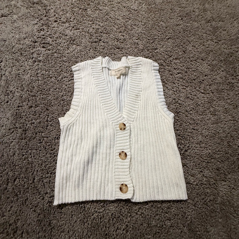 Women's White Ribbed Tank Top